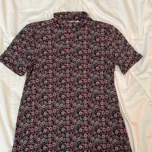 BCBG patterned mini short sleeve dress, size xs, never worn!